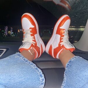Jordan 1 Metallic Orange High Tops